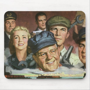 Tapis De Souris Métiers de l'entreprise, patriotisme patriotique v