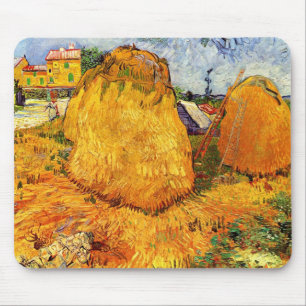 Tapis De Souris Meules de foin en Provence par Vincent van Gogh