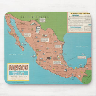 Tapis De Souris Mexique - Plan d'action global pour le mur