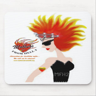 Tapis De Souris MFH2 - Cheveux et diadème flamboyants Mousepad