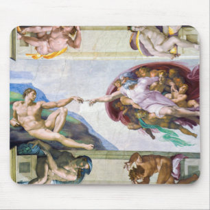 Tapis De Souris Michelangelo - Création d'Adam, Chapelle Sixtine