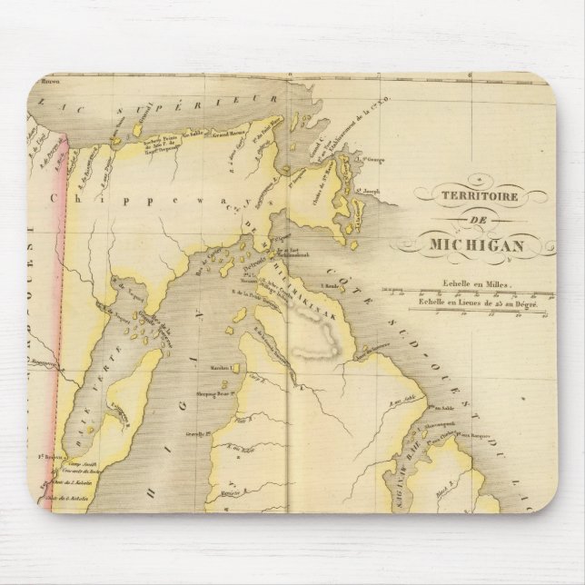 Tapis De Souris Michigan États-Unis (Devant)
