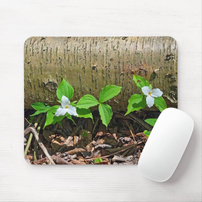 Tapis De Souris Michigan White Trilliums (Avec souris)