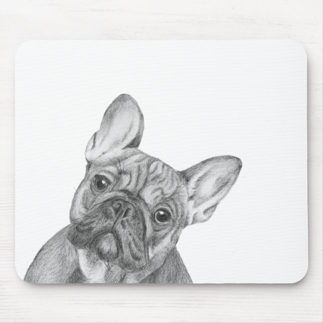 Tapis de souris mignon de bouledogue français (Devant)