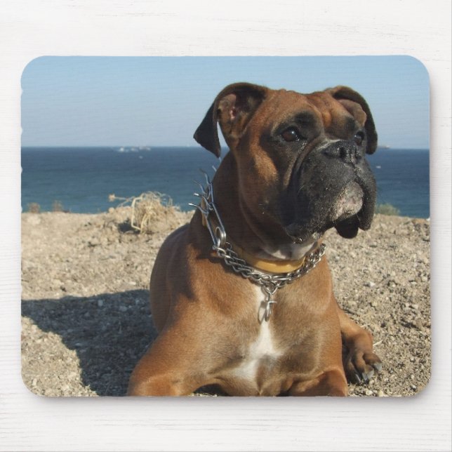 Tapis de souris mignon de chien de boxeur (Devant)