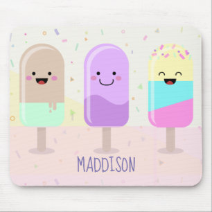 Tapis De Souris Mignon en pastel d'esquimaux de Chibi personnalis