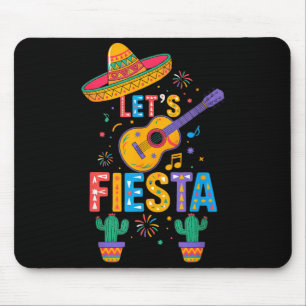 Tapis De Souris Mignon Fiesta Cactus Guitare Fête Mexicaine Cinco