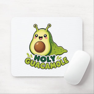 Tapis De Souris Mignon Kawaii Holy Guacamole Escargot Avocat Dessi