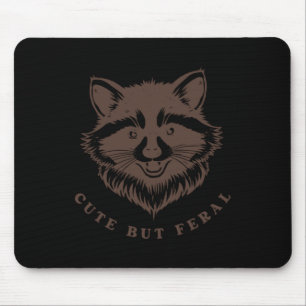 Tapis De Souris Mignon mais sauvage Raton laveur Brun Vintage