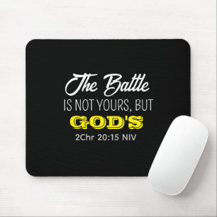 Tapis De Souris Mignon verset biblique noir et jaune Foi chrétienn