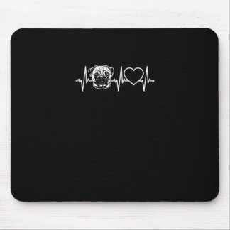 Tapis De Souris Mignonne Chien Carlin Heartbeat Beau Chien Carlin