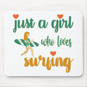 Tapis De Souris Mignonne citation estivale Juste une fille qui aim