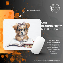 Tapis De Souris Mignonne lecture Chiot Mousepad