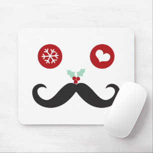 Tapis De Souris Mignonne Mignonne Moustache Silencieuse Face Fête 