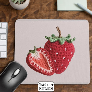 Tapis De Souris Mignonne rose minimaliste Granny Chic Crochet frai
