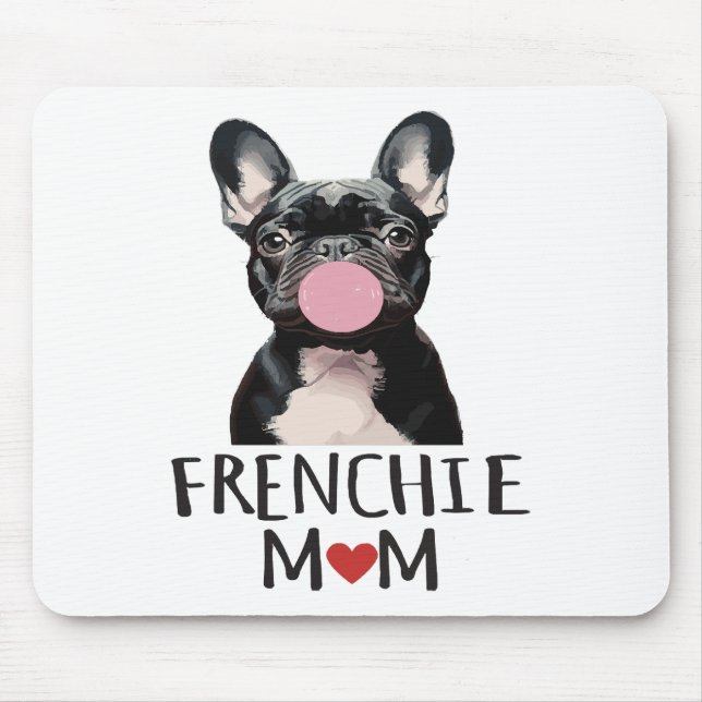 Tapis De Souris Mignonne taureau français (Devant)