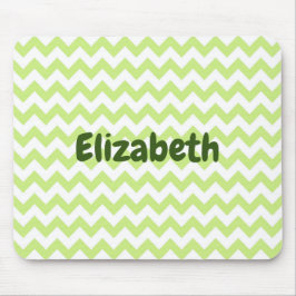 Tapis De Souris Mignons chevron vert et blanc