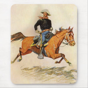 Tapis De Souris Militaire vintage, officier de cavalerie par Remin