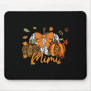 Tapis De Souris Mimi Thanksgiving Leopard Citrouille Coquette Bow