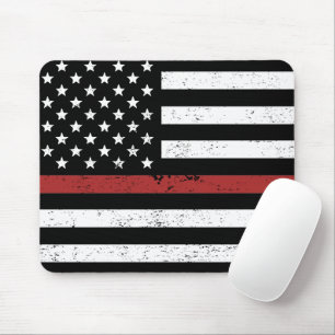 Tapis De Souris Mince Red Line USA Drapeau Pompier Service d'incen