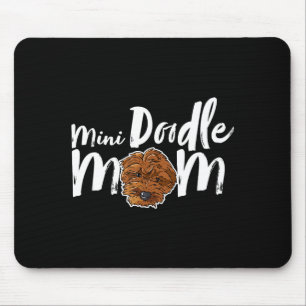 Tapis De Souris Mini doodle maman chien mignon fille chien mamaMin