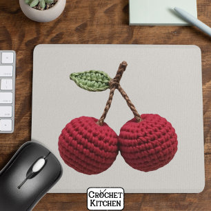 Tapis De Souris Mini-fille Crochet rouge cerise été frais