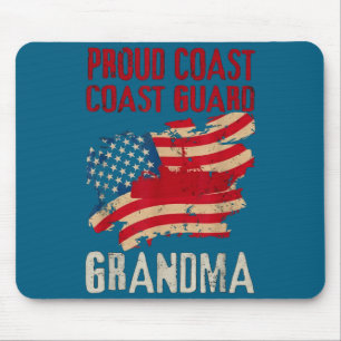 Tapis De Souris Minimal Fière Grand-mère de la Garde Côtière Milit