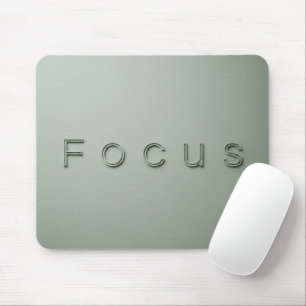 Tapis De Souris Minimalisme Moderne FOCUS Citation Esthétique Vert