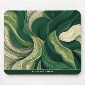 Tapis De Souris Minimalist Abstract Nature Earthy Green Botanical