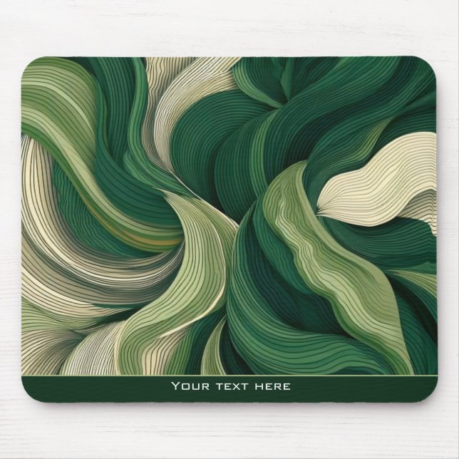 Tapis De Souris Minimalist Abstract Nature Earthy Green Botanical (Devant)