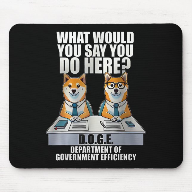 Tapis De Souris Ministère De L'Efficacité Gouvernementale D.o.g.e  (Devant)