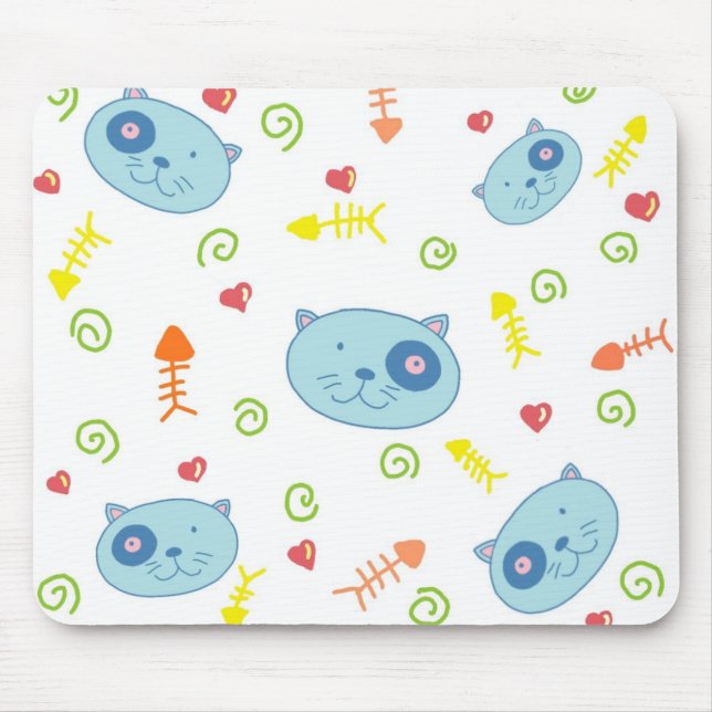 Tapis De Souris Minous Mousepad de Handrawn (Devant)