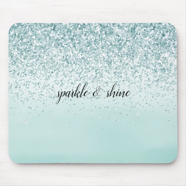 Tapis De Souris Mint Ombre Parties scintillant personnalisée (Devant)