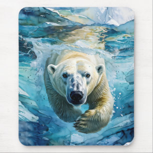 Tapis De Souris Mirage arctique : Le Monarque de la natation