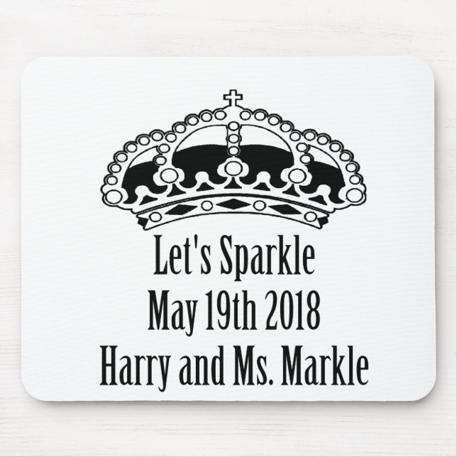 Tapis De Souris Miroitons Harry et Meghan, le 19 mai 2018 (Devant)