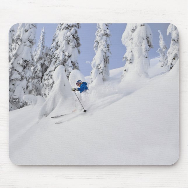 Tapis De Souris Mistie Fortin skie dans la poudreuse (Devant)