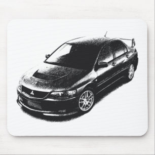 Tapis De Souris MIT Lancer Evo IX strié