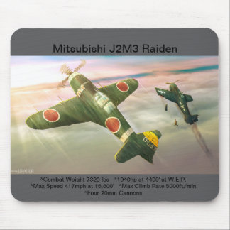 Tapis De Souris Mitsubishi J2M3 Raiden avion mousepad