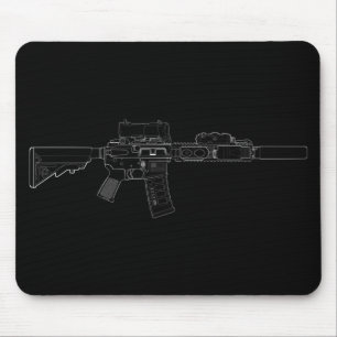 Tapis De Souris Mod 0 Mousepad noir de CQBR MK18