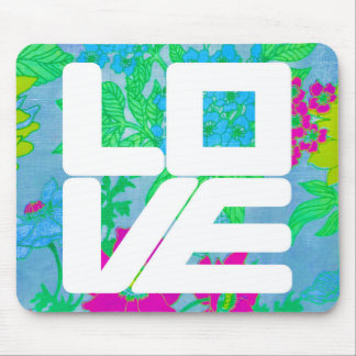 Tapis De Souris Mod LOVE Mousepad sur Floral