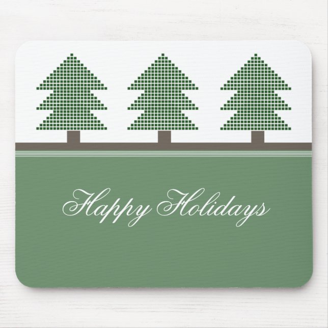 Tapis De Souris Mod Noël Arbres Vacances Mousepad (Devant)