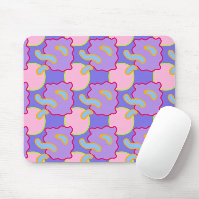 Tapis De Souris Mod Pastel Bubbles Et Blobs (Avec souris)