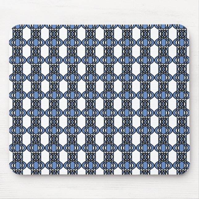 Tapis De Souris Mod Retro Blue Abstrait Scarab Motif (Devant)