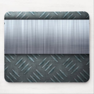 Tapis De Souris Modèle balayé de plat de diamant en métal