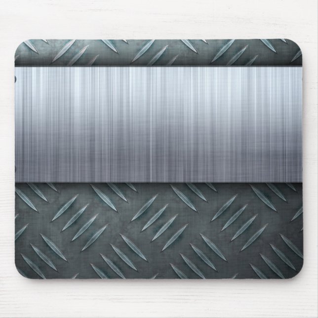 Tapis De Souris Modèle balayé de plat de diamant en métal (Devant)