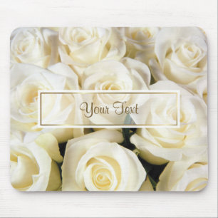 Tapis De Souris Modèle blanc Rose Elegance