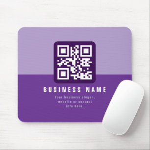 Tapis De Souris Modèle de code QR moderne modifiable Purples