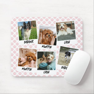 Tapis De Souris Modèle de photo Pink Paws 6 pour chien