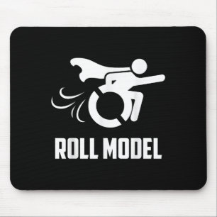 Tapis De Souris Modèle de rouleau cool _ Personne handicapée drôle