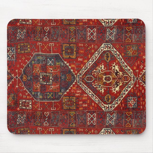 Tapis De Souris Modèle de tapis Oriental en rouge foncé no5 (Devant)